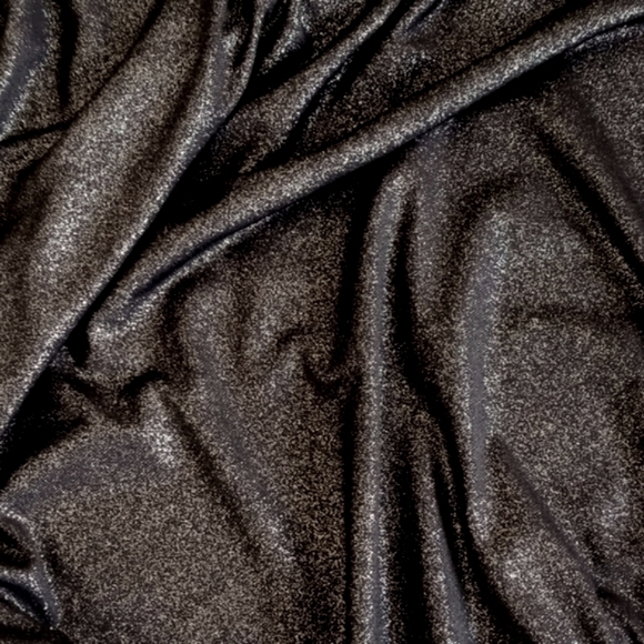 Vintage New York & Co Shimmery Black Shimmery Metallic Cap Sleeve Blouse XS - Picture 4 of 8